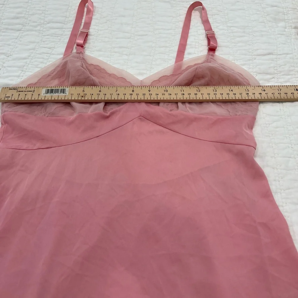 Vintage 60s 70s Blush Pink Lace‎ Trimmed Slip Sz. S - Picture 12 of 12